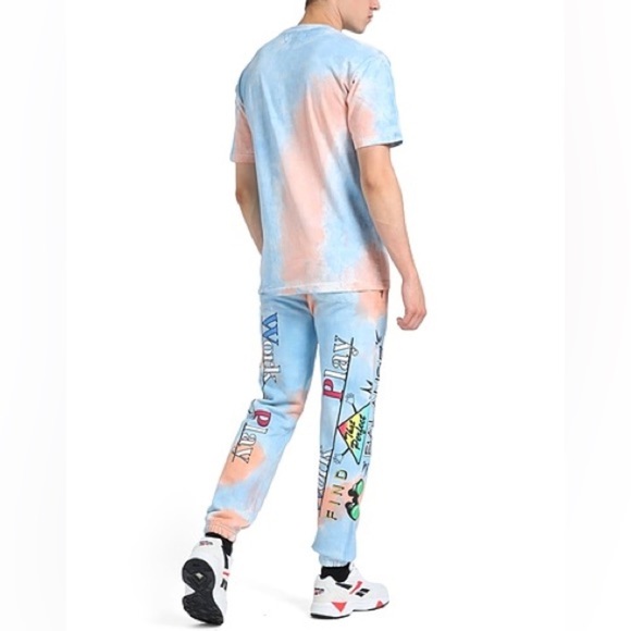 NWOT MENS: Market Work Life Balance T-Shirt in Water Tie-Dye - Picture 3 of 10